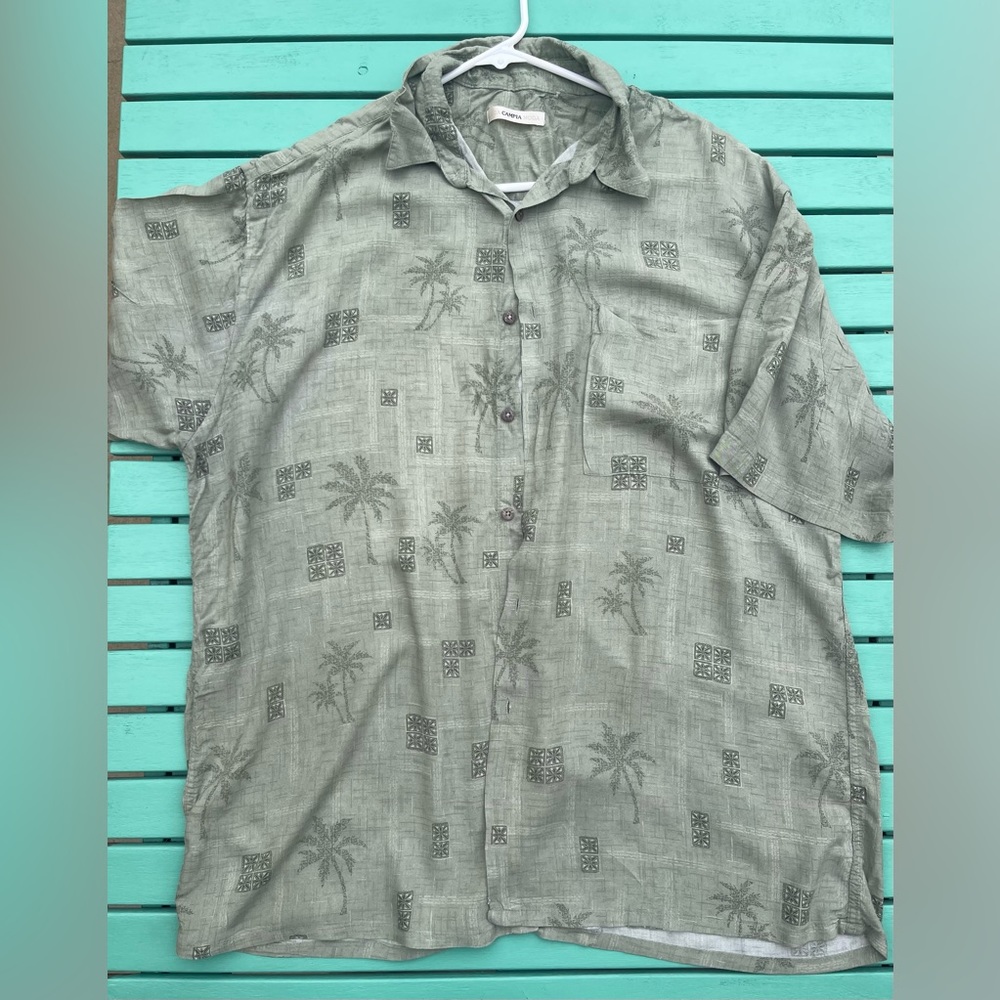 Hawaiian green shirt